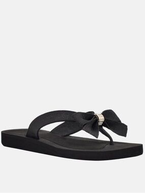 GUESS Tutu Eva Fashion Bow Detail Rhinestones Flip Flops Size 6M